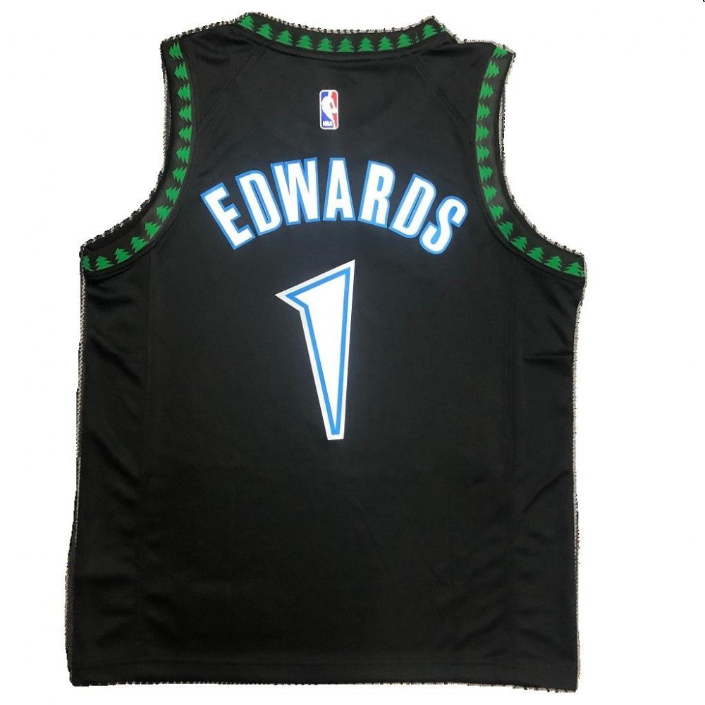 Men's Minnesota Timberwolves Anthony Edwards #1 Black Hardwood Classics Swingman Jersey-Pro Kit Vault | Brand New 26/27 Sports Jerseys